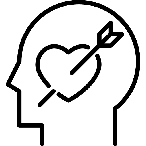 Passion healthcare and medical psychology medicine icon