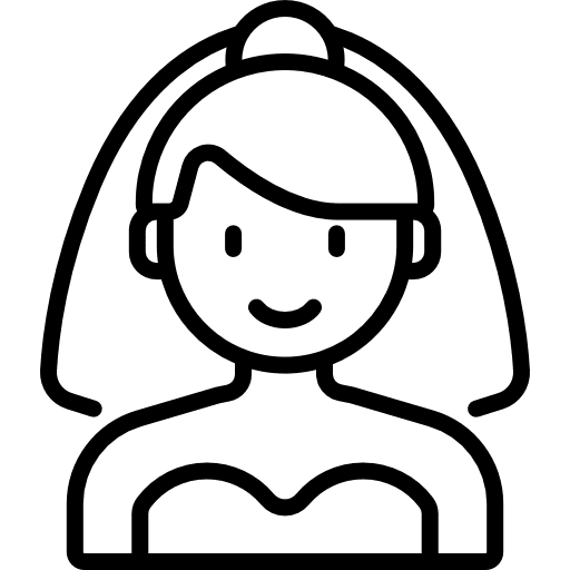 Bride wedding people woman icon