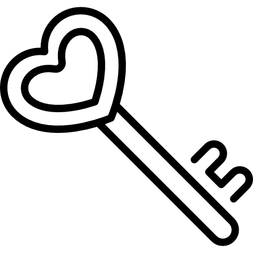 Love key access key love and romance icon