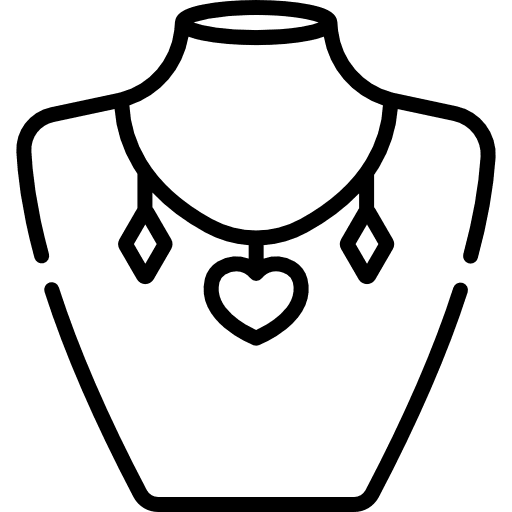 Necklace jewel heart necklace icon