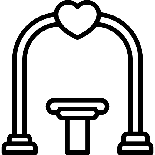 Wedding celebration arch love love and romance icon