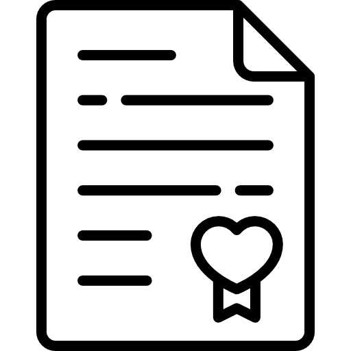 Wedding wedding contract document icon