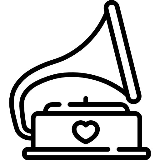 Gramophone antique vinyl songs icon