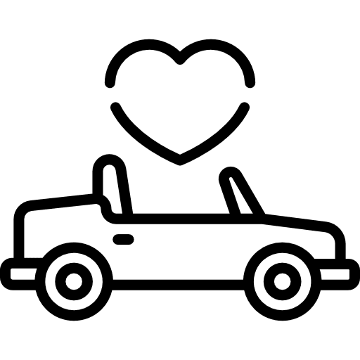 Wedding car transportation car wedding car icon