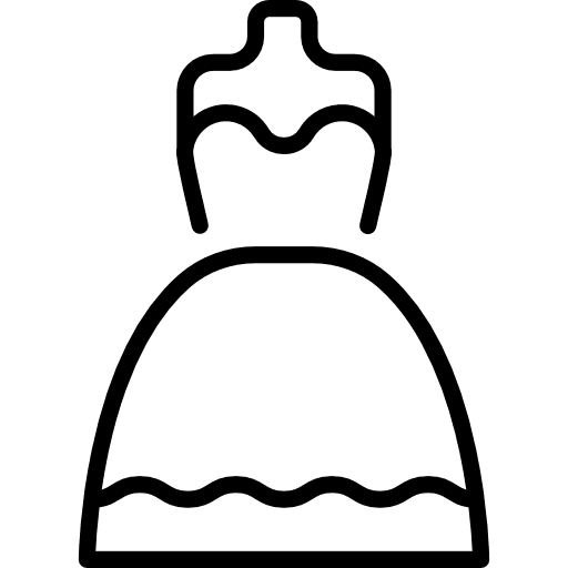 Wedding dress wedding love and romance dress icon