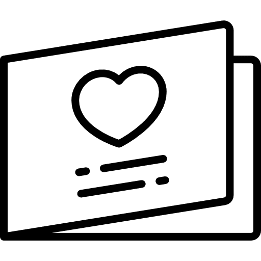 Wedding invitation love romantic heart icon