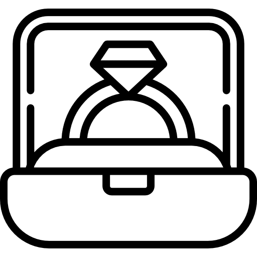 Wedding ring love and romance luxury wedding icon