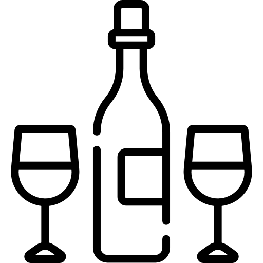 Wine celebration alcoholic drinks food icon