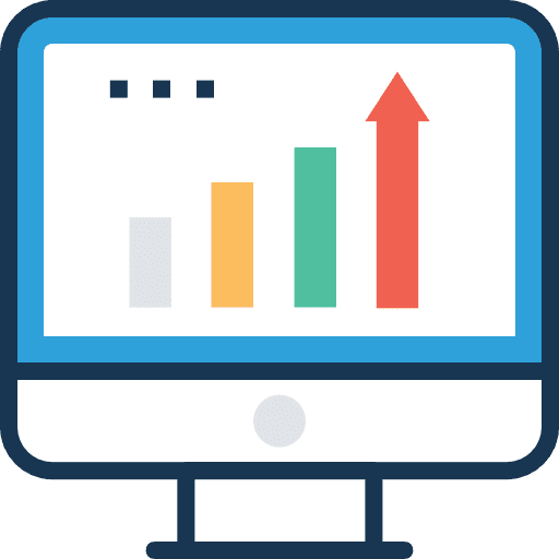 Analytics business stats monitor icon