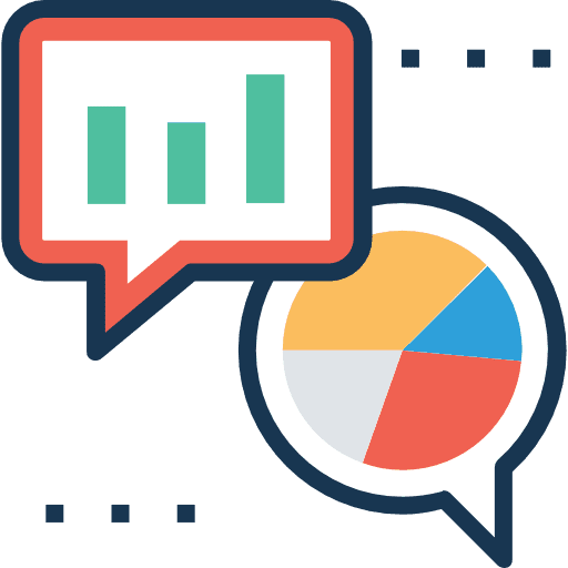 Analytics multimedia communication seo and web icon