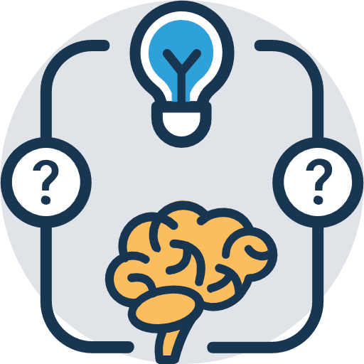 Brainstorming business and finance think business icon