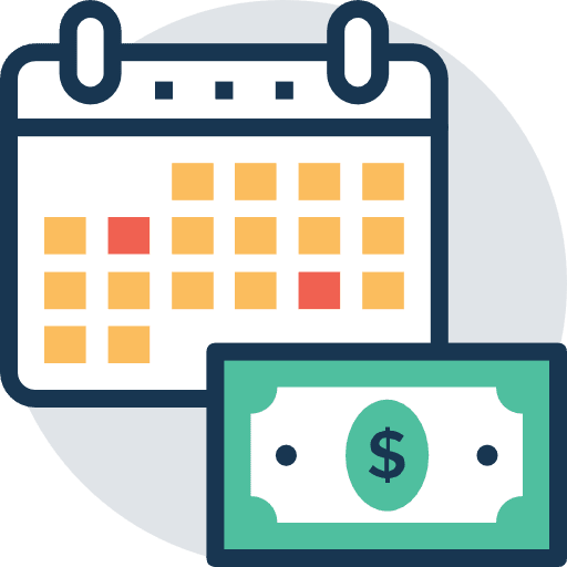 Calendar installment plan time and date business icon