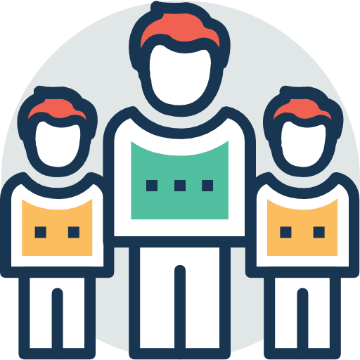 Group men users accompaniment icon