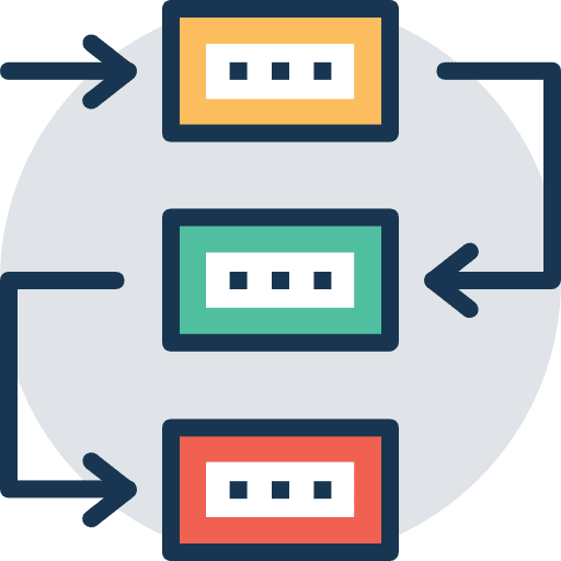 Planning seo and web presentation process icon