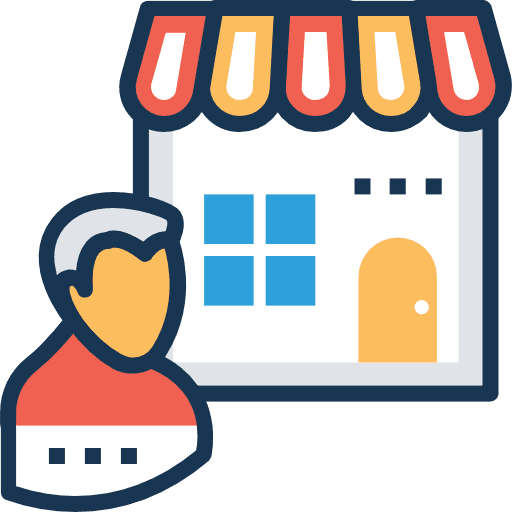 Shop buyer people shopping icon