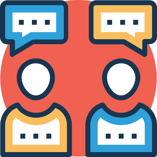 Customer support telemarketer chat commerce and shopping icon