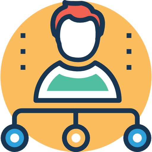 Hierarchical structure networking business group icon