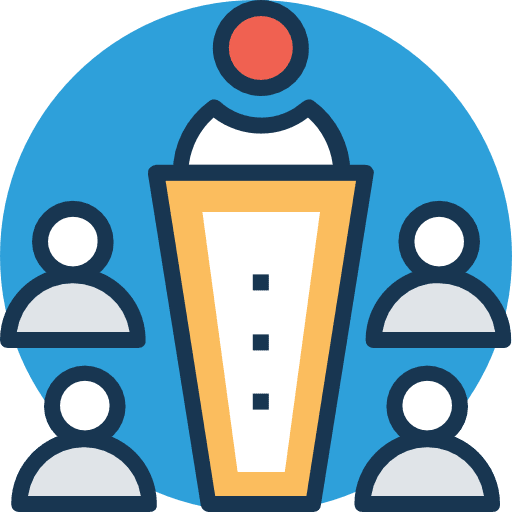 Seminar sciences student education icon