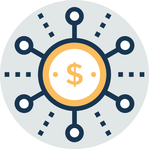 Marketing dollar symbol marketing multimedia icon