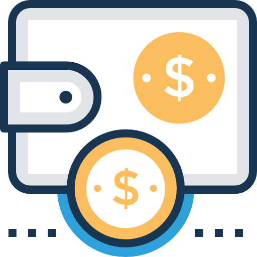 Wallet coin money wallet icon