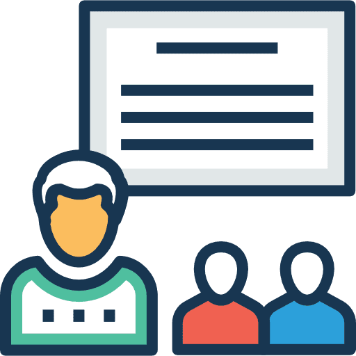 Conference presentation education lectern icon