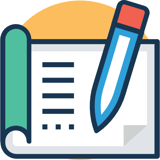 Contract signing paper pen icon