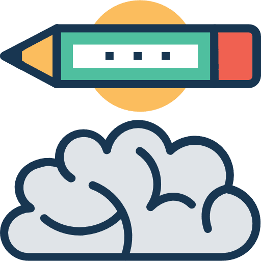 Creativity brain seo and web creativity icon