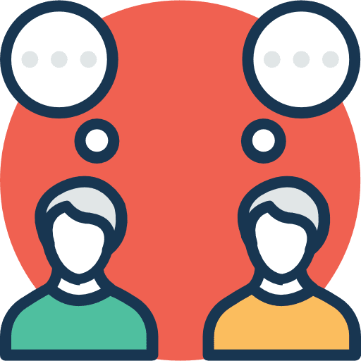 Chat people talk communications icon