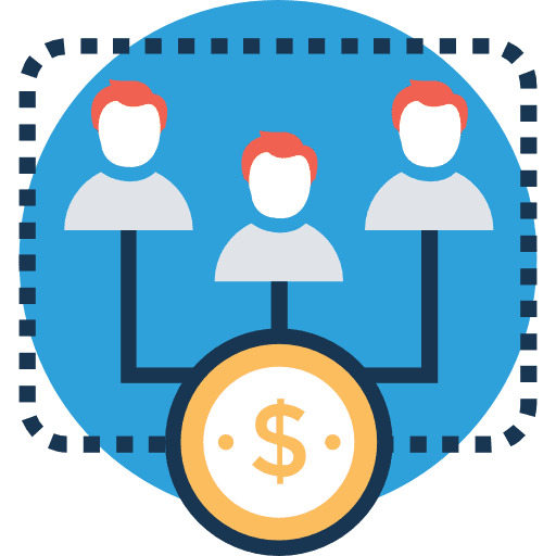 Employee money coin businessman icon