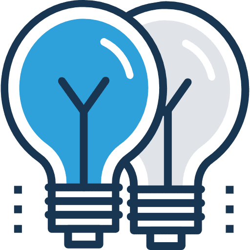 Idea invention business and finance light bulb icon
