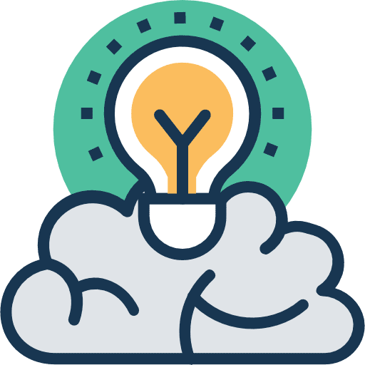 Idea light bulb electricity business and finance icon