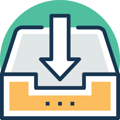 Inbox interface received inbox icon