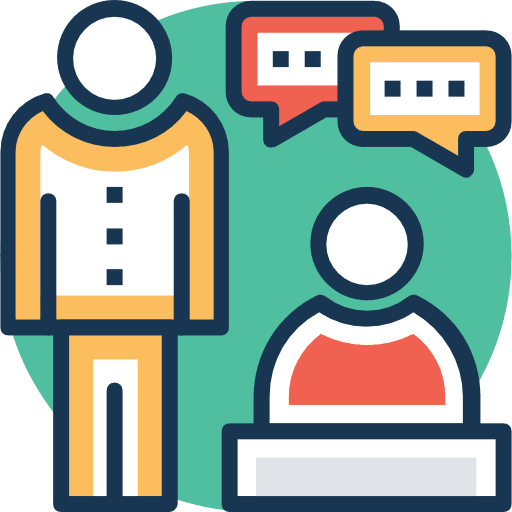 Interview seo and web job boss icon