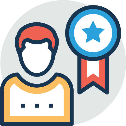 Award user award social icon