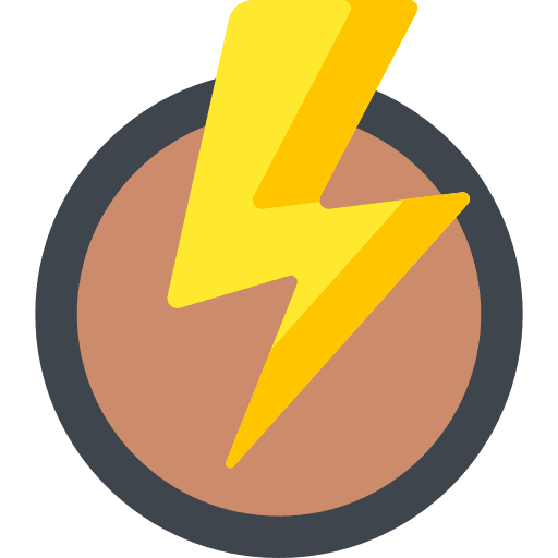 Energy bolt level technology icon