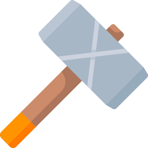 Thor hammer god nordic icon