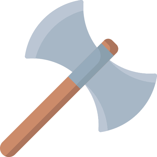 Axe weapons blade war icon