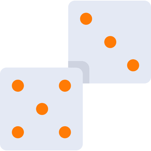 Dice business and finance luck dices icon