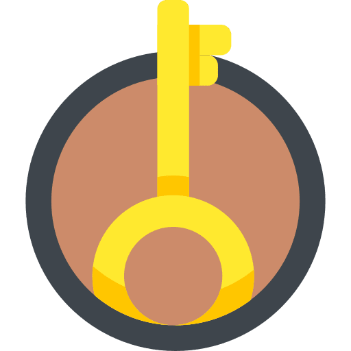 Key tools and utensils password security icon