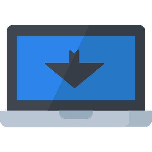 Laptop technology game tools and utensils icon