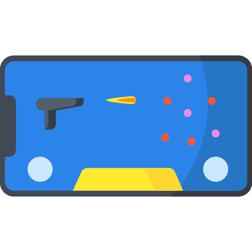 Mobile game music and multimedia gaming mobile phone icon