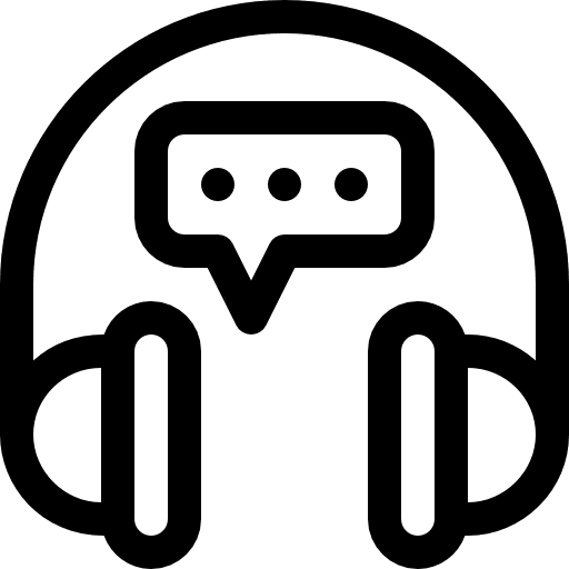 Headset assistance phone logistics delivery icon