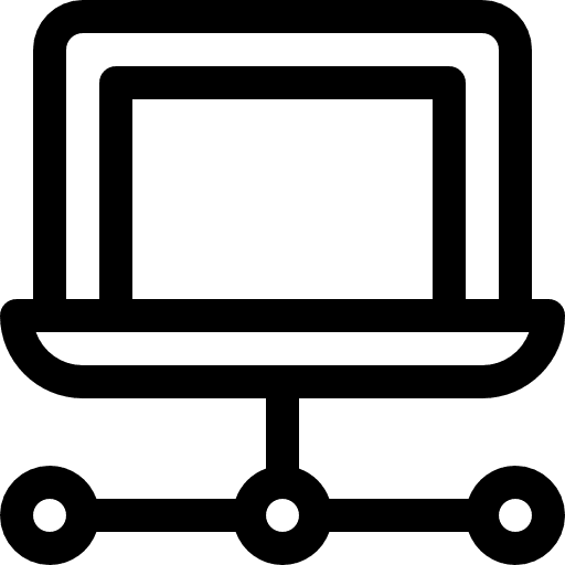 Laptop computer seo and web network icon