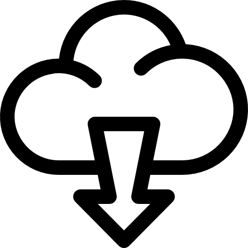 Cloud computer download cloud icon