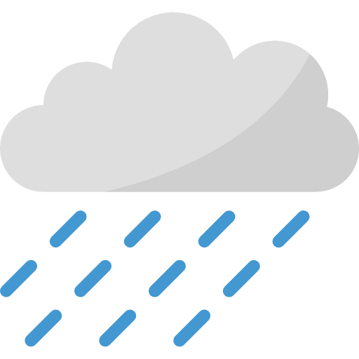 Cloud falling clouds raindrops icon