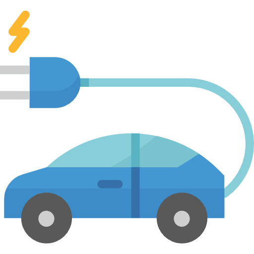 Electric car transportation hybrid ecology and environment icon