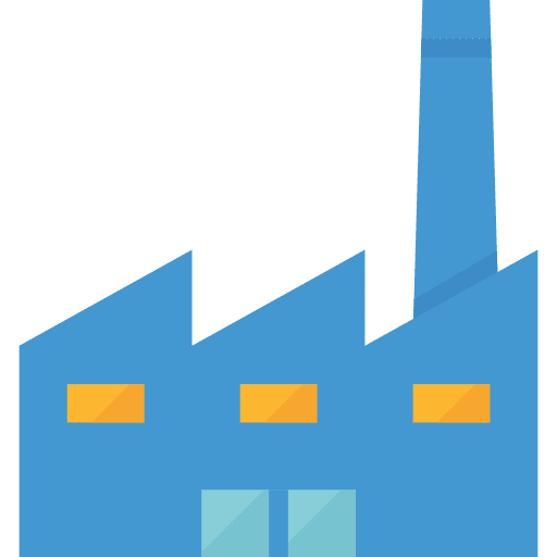 Factory building buildings manufacturer icon