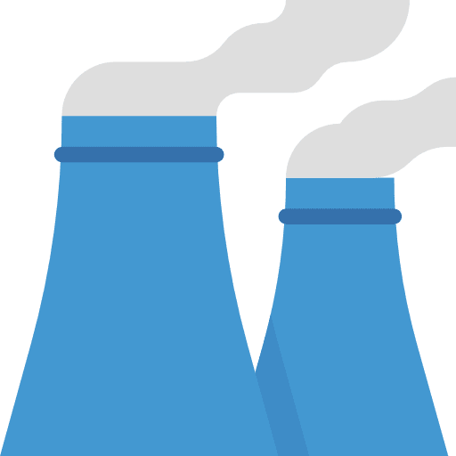 Nuclear power cooling tower nature nuclear plant icon