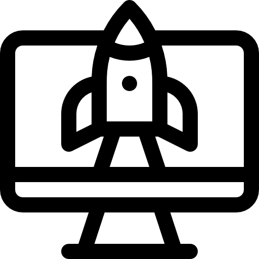 Startup electronics screen seo and web icon