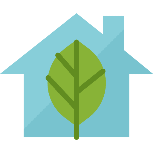 Eco house real estate ecological construction icon